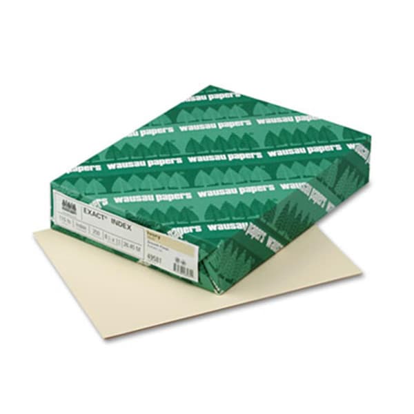 Wausau Wausau Paper Colored Card Stock- 110lb- Ivory- Letter- 250 Sheets/Pack WA34155 - main